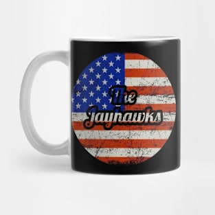 The Jayhawks / USA Flag Vintage Style Mug